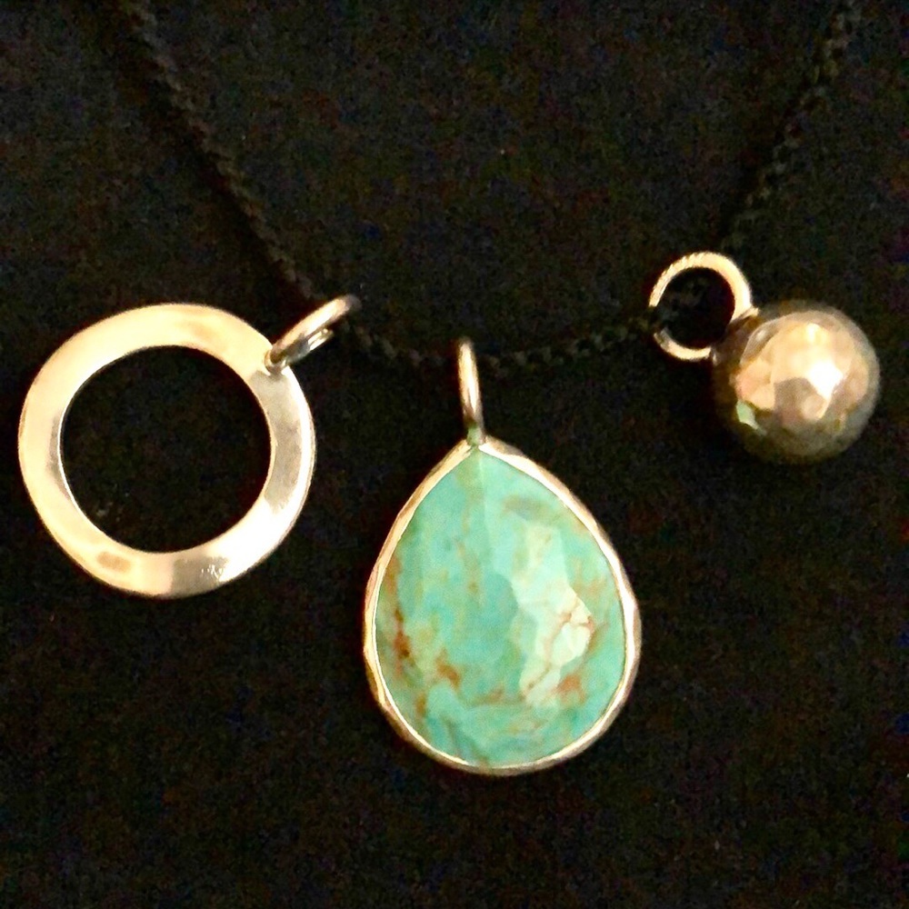 Ippolita Turquoise & Sterling Rope Charm Necklace